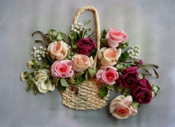 кошница с цветя пъзел