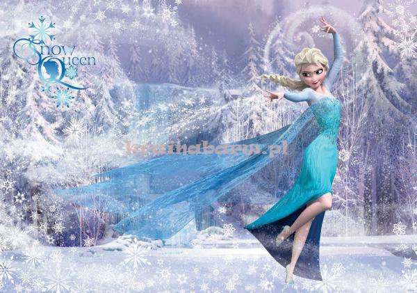 Elsa in a flowing dress online puzzle