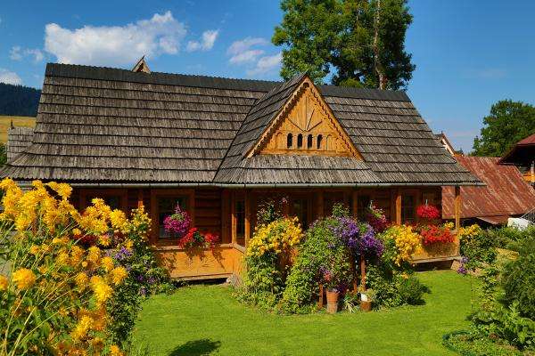 дерев'яний будинок пазл онлайн