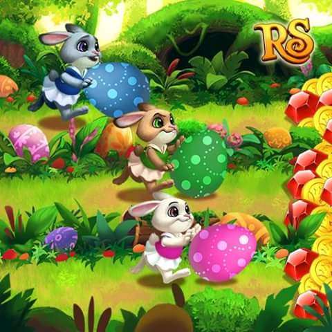 Colorful bunnies online puzzle