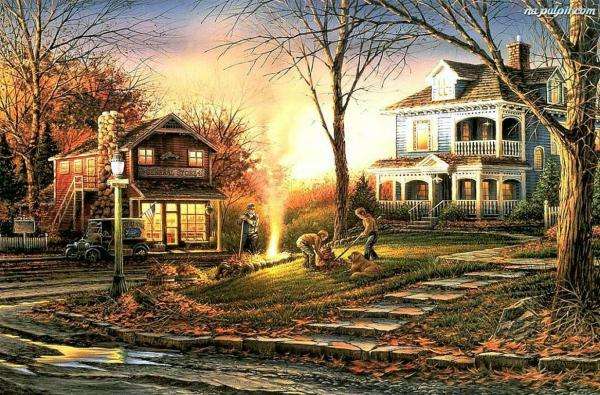 mal. : autumn cleanup jigsaw puzzle online