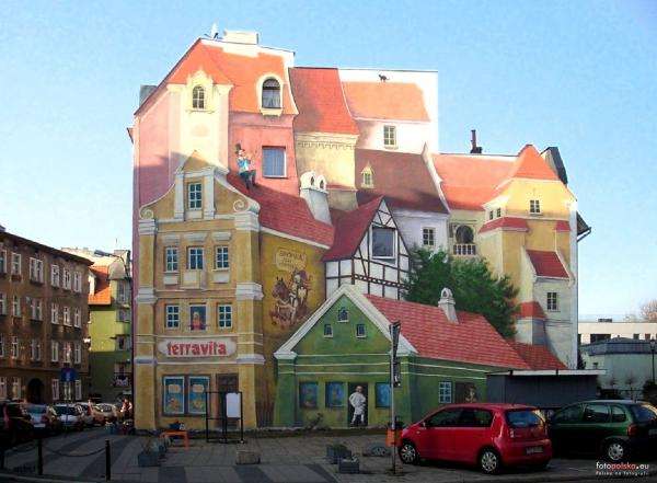 Muurschildering in Poznan legpuzzel online