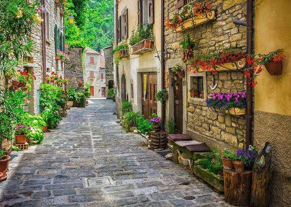Toscane, dorp, straat legpuzzel online