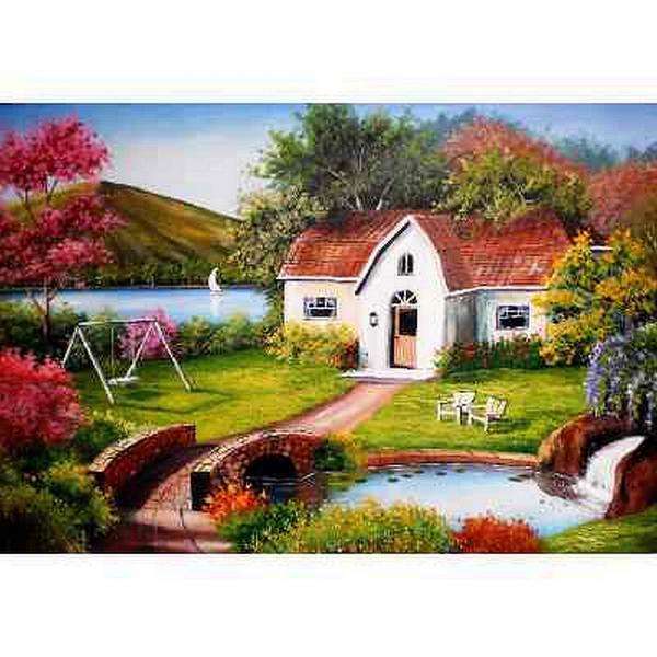 Cottage in the garden online puzzle
