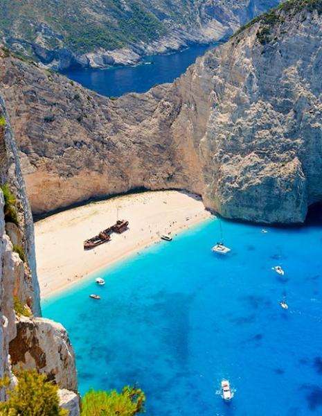Греческий пляж онлайн-пазл