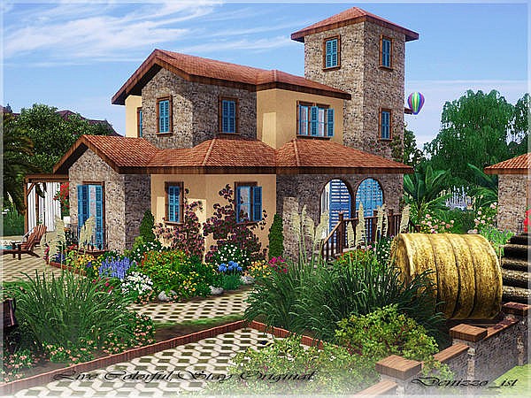 Ein Doppeldeckerhaus im Garten Online-Puzzle