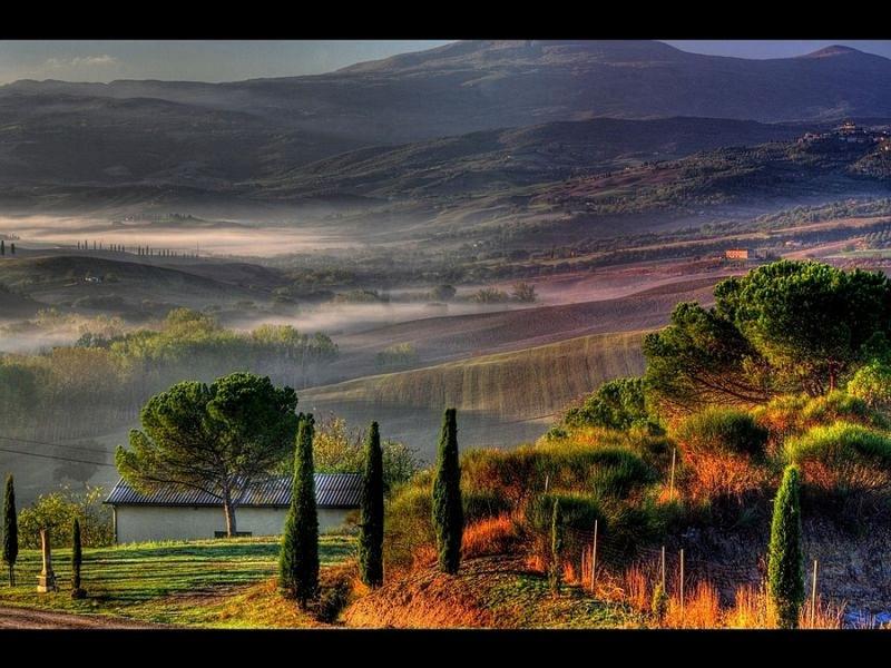 Тоскана Италия пейзаж онлайн пъзел