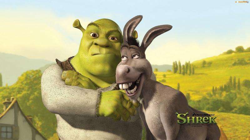 Shrek en Donkey online puzzel