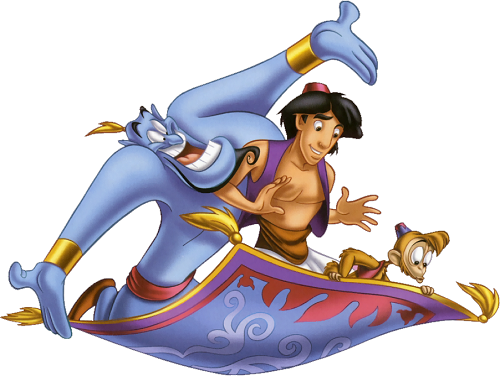 Aladdin și Genie puzzle online