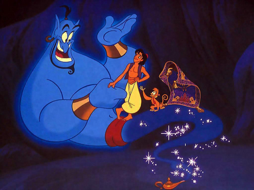 Aladdin și Genie puzzle online