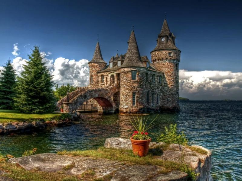 water kasteel online puzzel