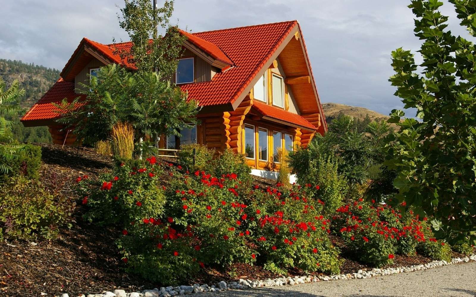 Ein Haus mit einem roten Ziege Puzzlespiel online