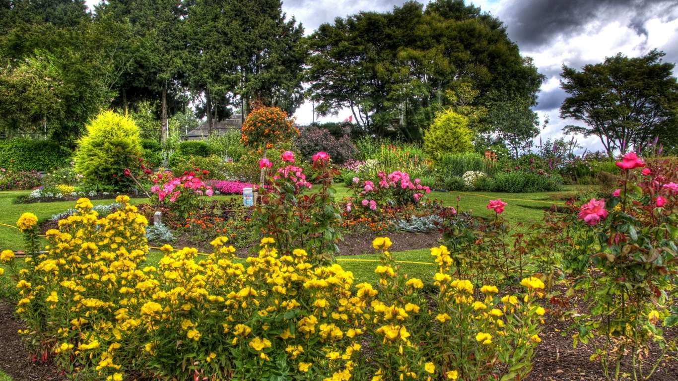 ωραίο πολύχρωμο κήπο online παζλ