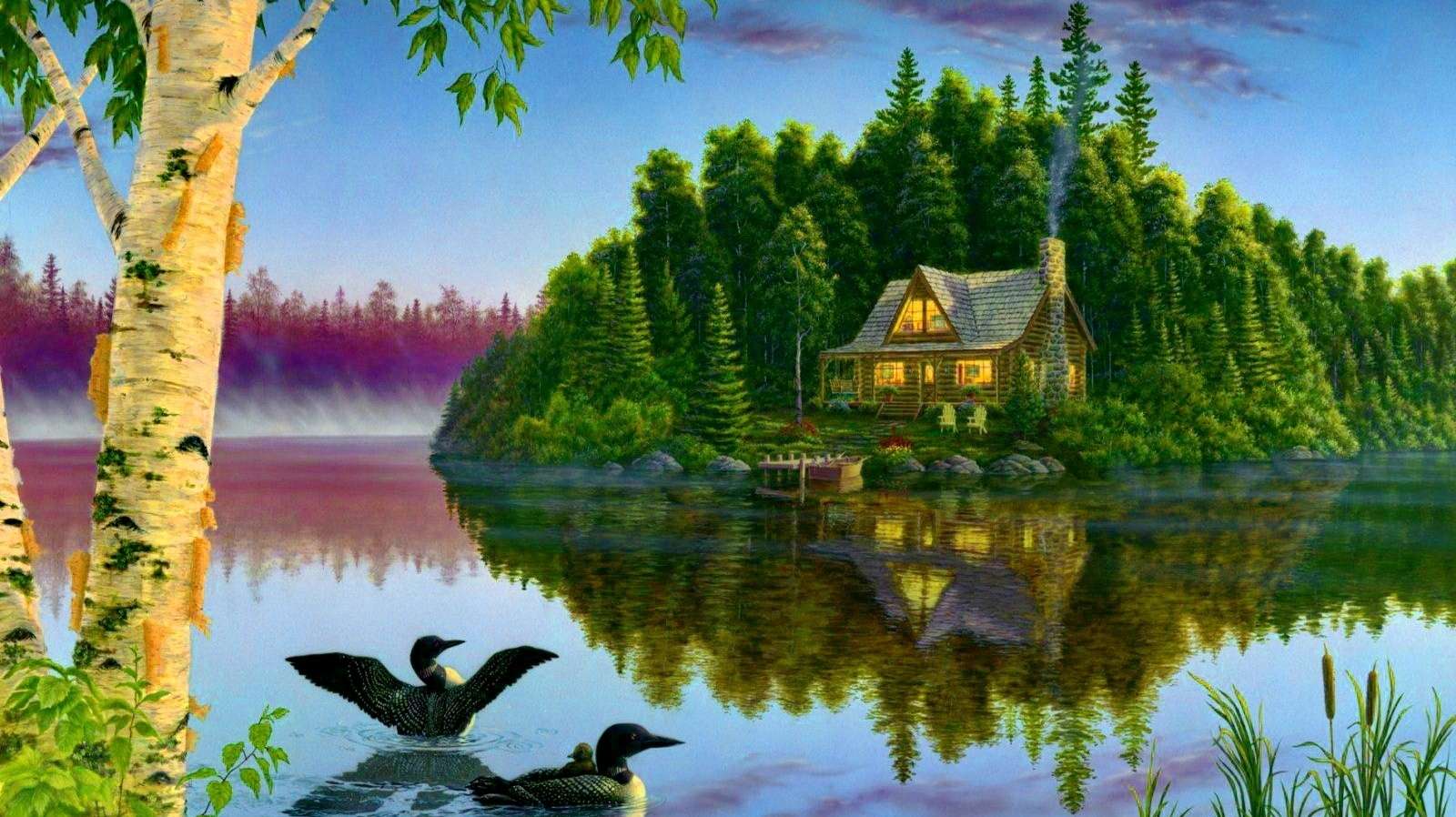 Cottage by the water online puzzle