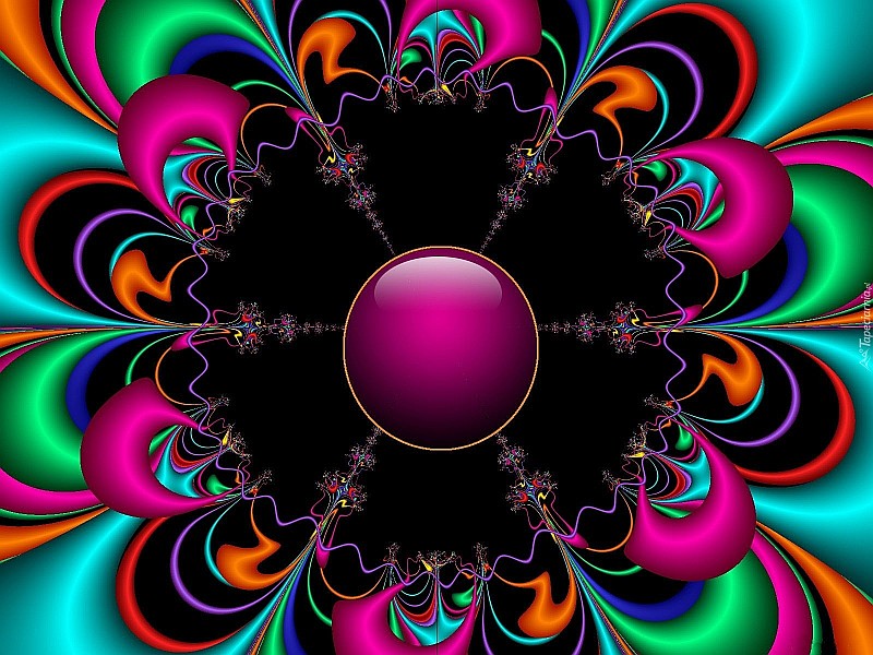 Symmetrical flower graphics jigsaw puzzle online