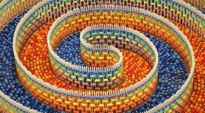 Colorful spiral graphics online puzzle