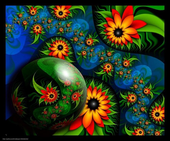 Barvy, květiny, mozaika skládačky online
