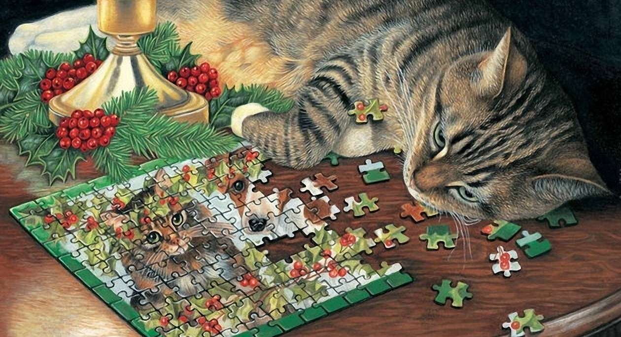 Kitty plictisit puzzle online