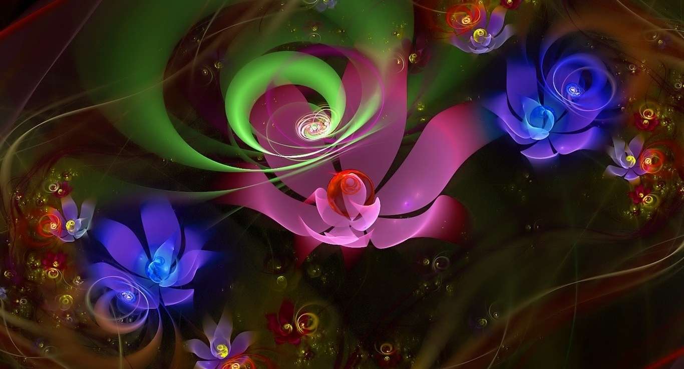 Abstração floral quebra-cabeças online