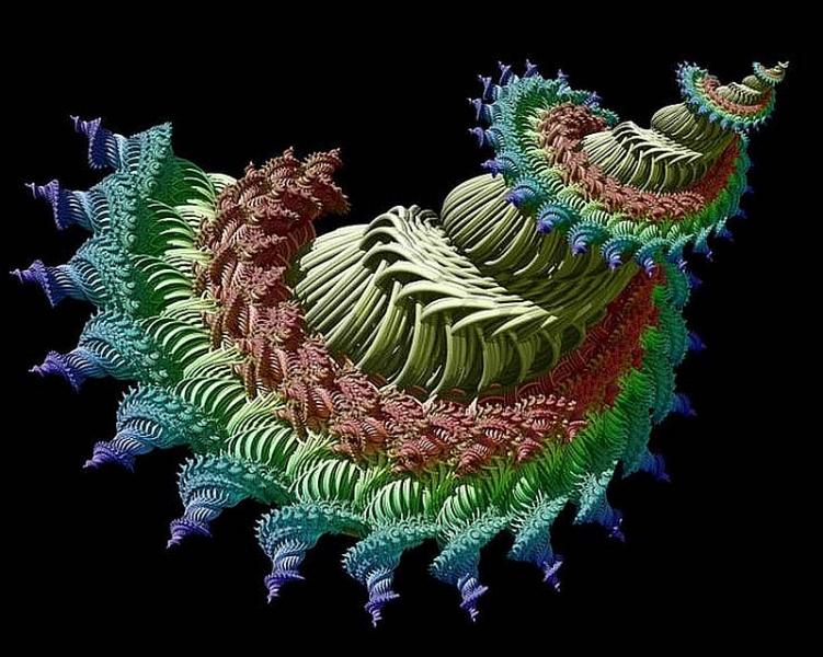 spiraler i en färgglad spiral pussel på nätet