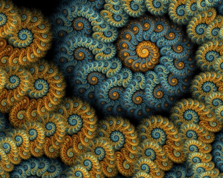 Fraktaler färgade spiraler pussel på nätet