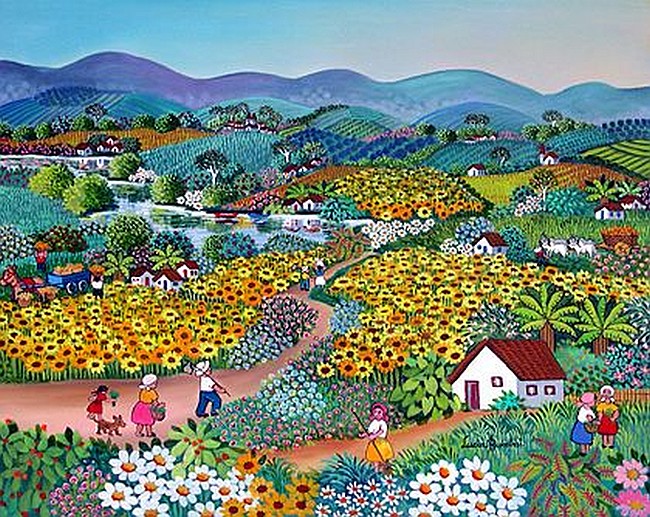 Naive American painting online puzzle