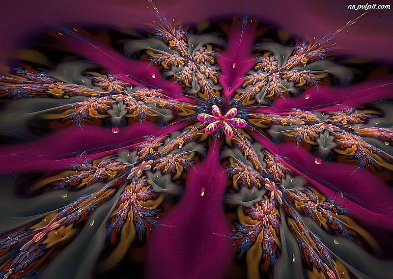 цветочная абстрактная композиция пазл онлайн
