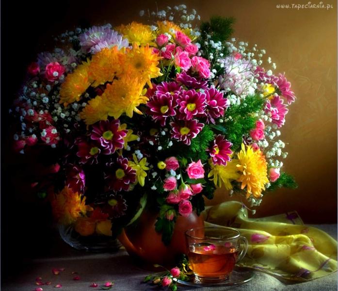 цветя във ваза онлайн пъзел