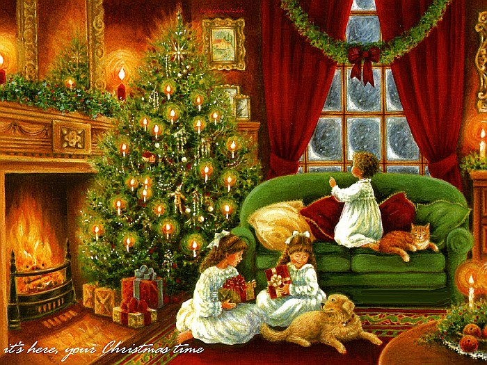 Sisters at Christmas - Christm jigsaw puzzle online