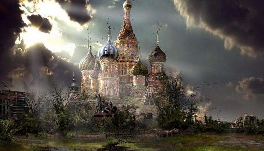 Православна църква в облаците онлайн пъзел