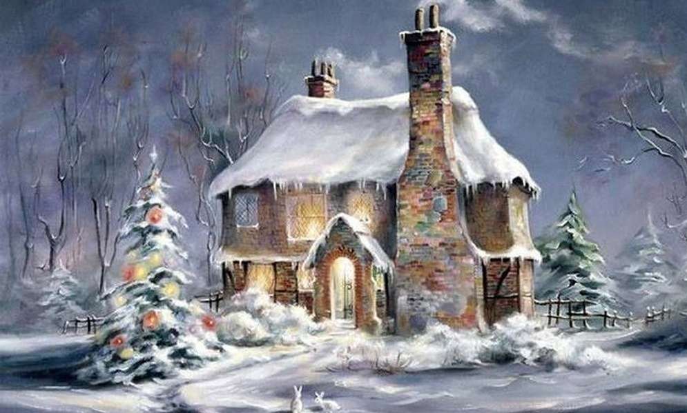 Winter in painting jigsaw puzzle online