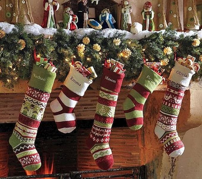 Коледни чорапи онлайн пъзел
