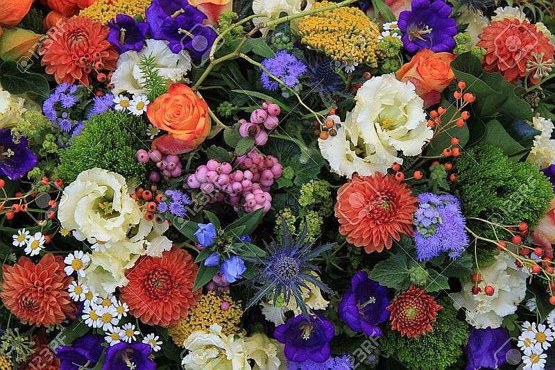 Λουλούδια, γκι και σορβιά online παζλ