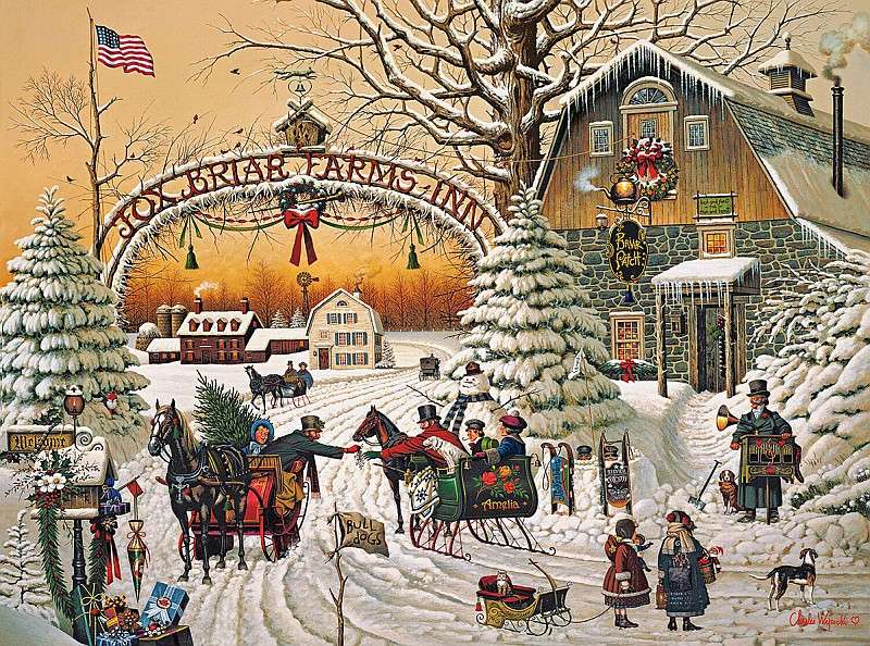 Town before Christmas jigsaw puzzle online
