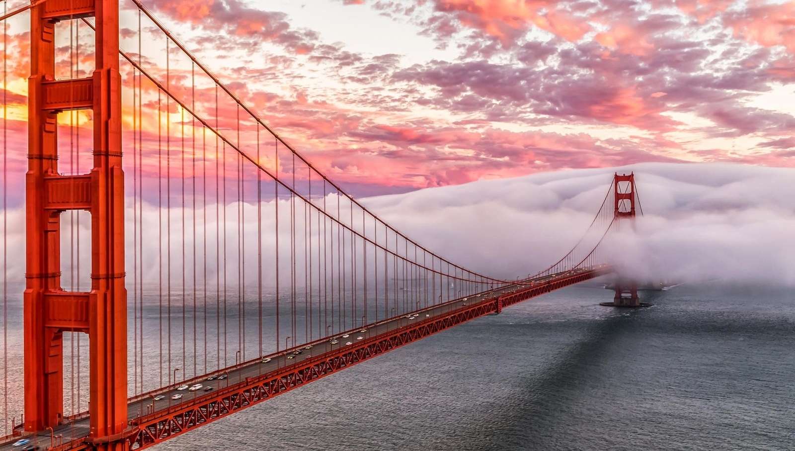 Nevoeiro sobre a ponte quebra-cabeças online