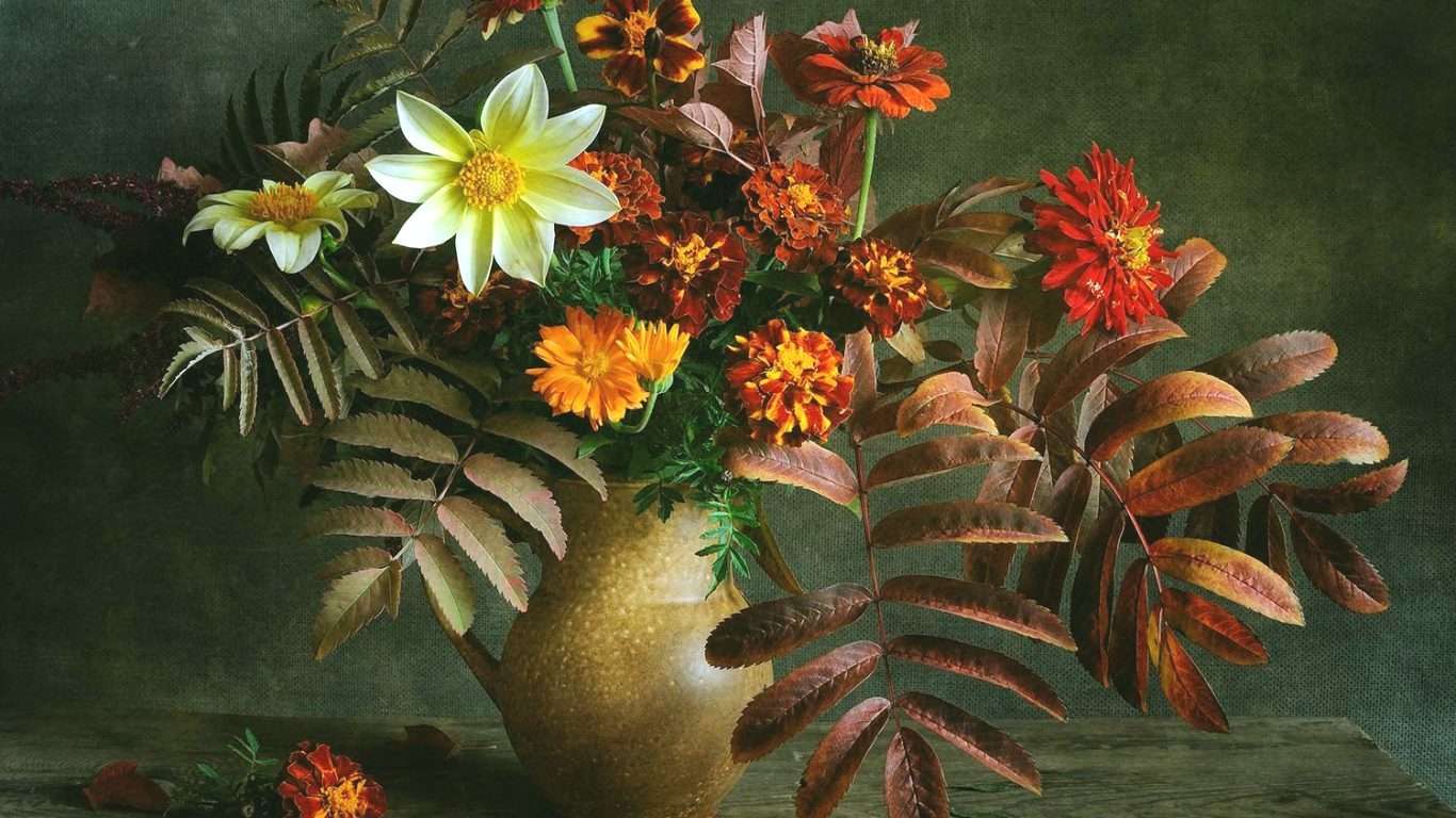 Composição floral quebra-cabeças online