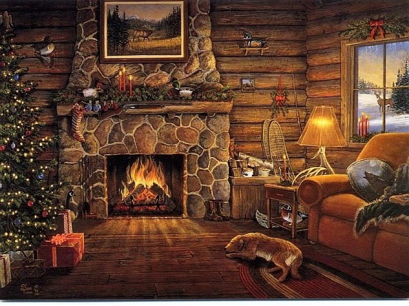 A cozy Christmas room puzzle