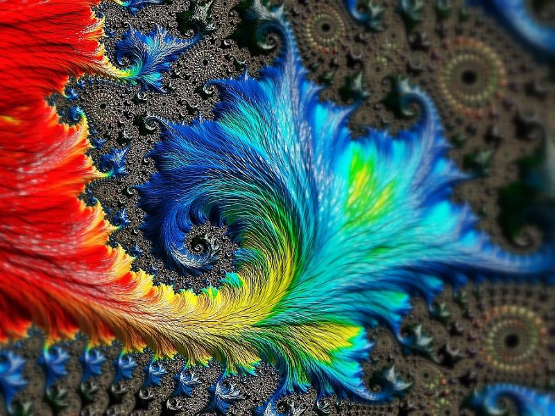 Abstractie - kleurrijke draaikolk online puzzel