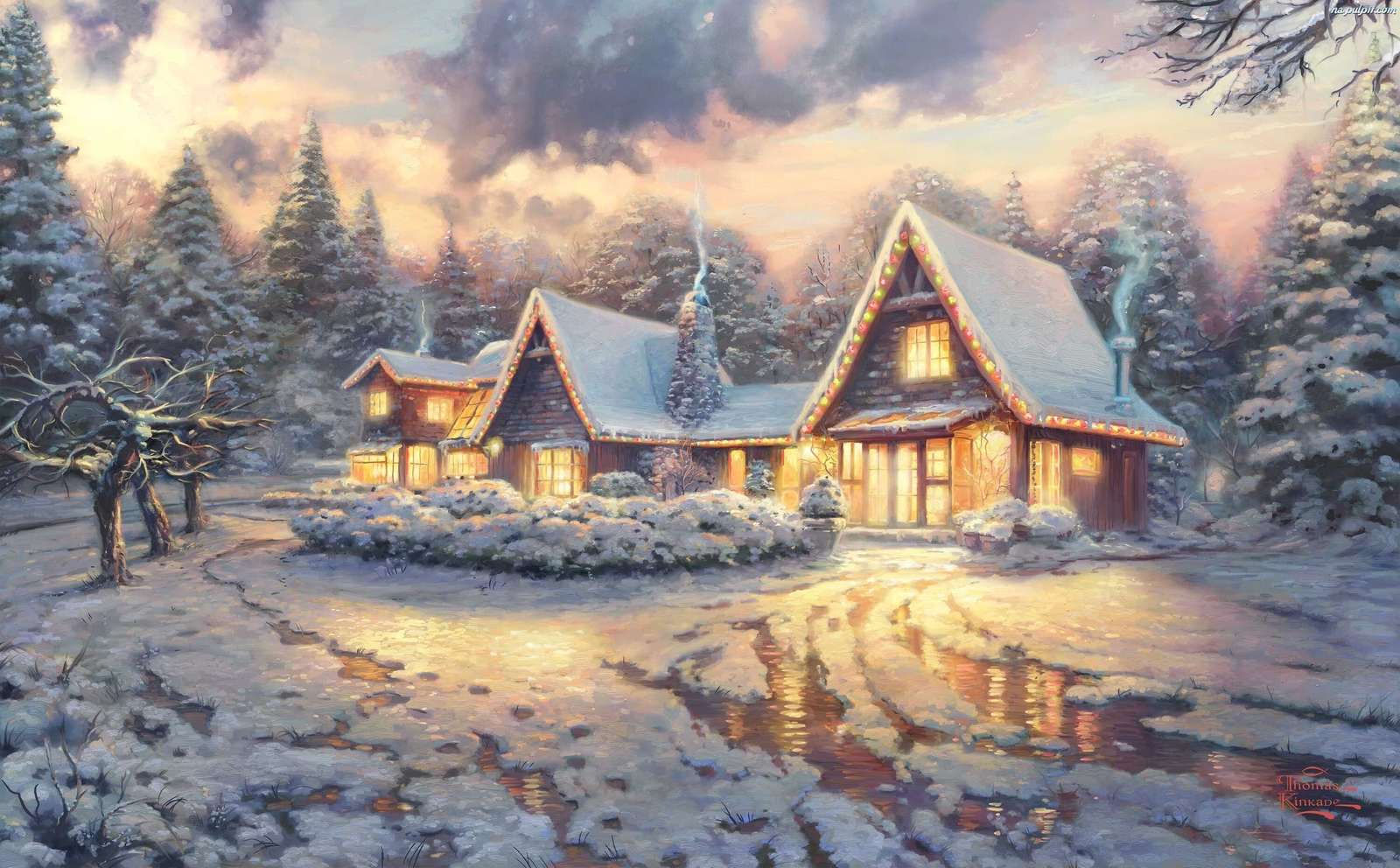 Zimní domy online puzzle