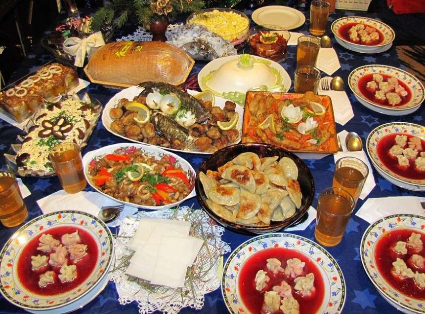 Τραπέζι παραμονής Χριστουγέννων παζλ online