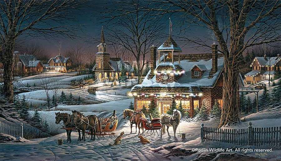 Christmas Eve evening jigsaw puzzle online