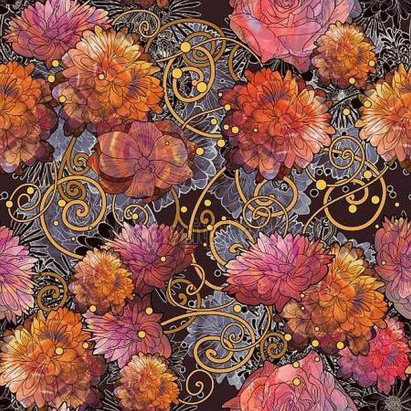 Compoziția grafică florală jigsaw puzzle online