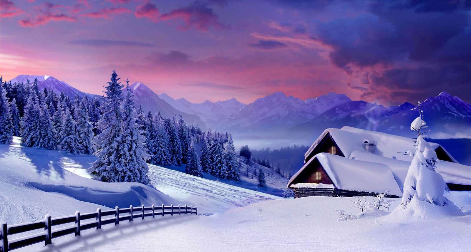 Χειμώνας στα βουνά παζλ online
