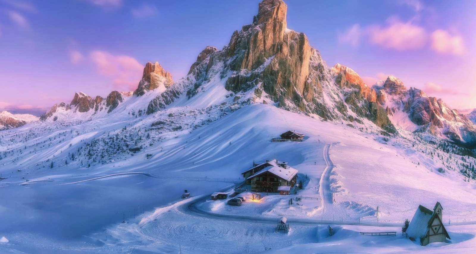 Зима в планината онлайн пъзел