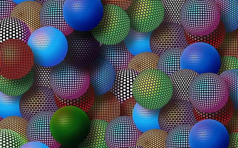 Färgglada bollar pussel pussel på nätet