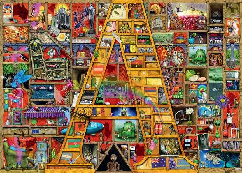 Bibliotecă și diverse obiecte diverse jigsaw puzzle online
