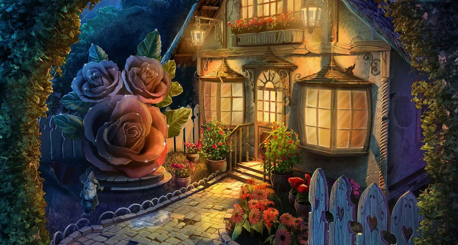 Een sprookjesachtig huis legpuzzel online