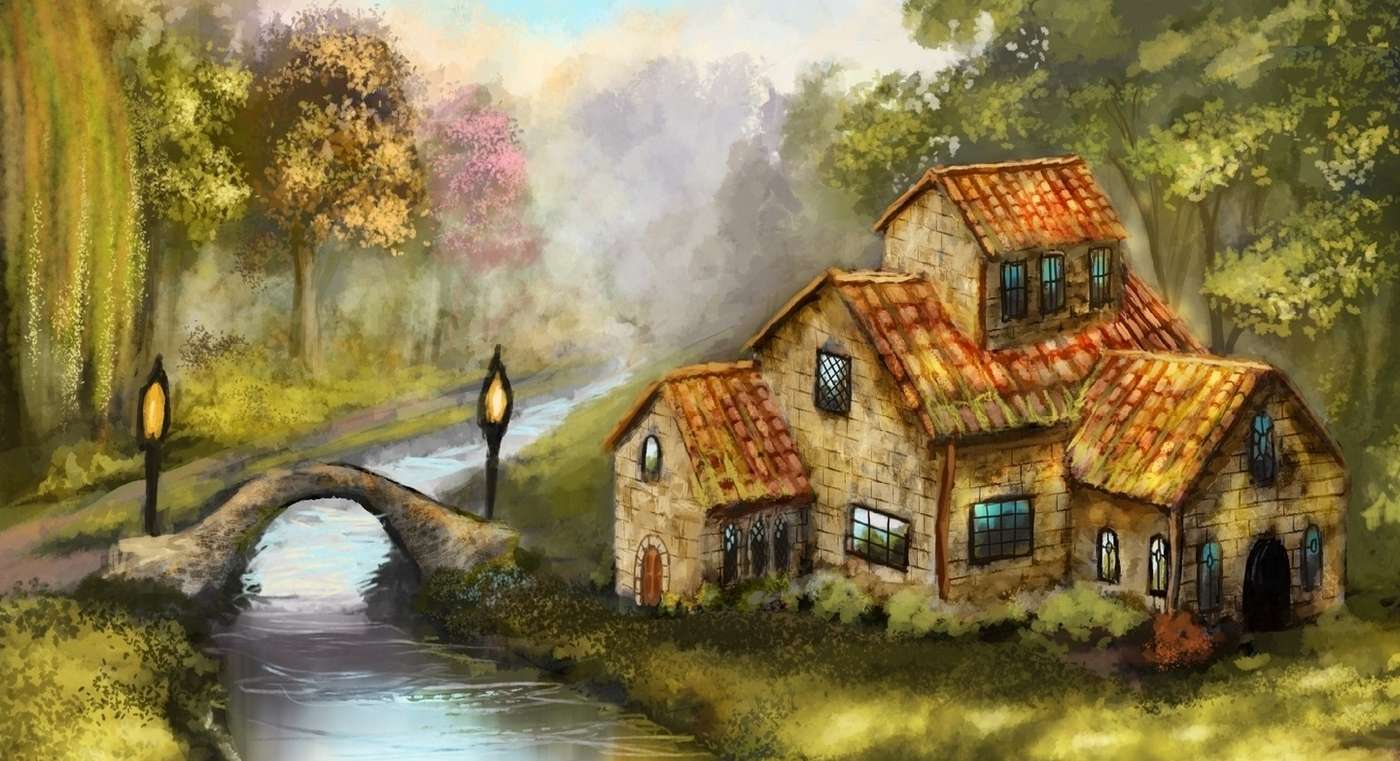 Cottage sul fiume puzzle online