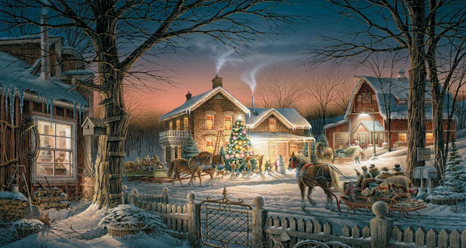 Winter in painting online puzzle