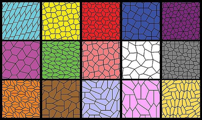 Tous les types de pentagones puzzle en ligne
